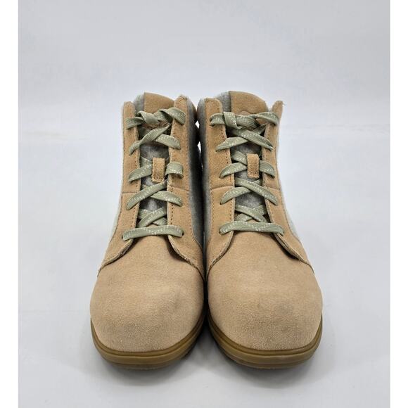 Sorel Evie Ankle Lace Bootie | Tan Suede & Grey Felt | Women’s 9 - Picture 4 of 10